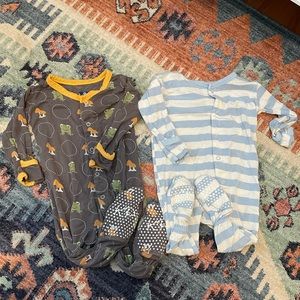 Kickee Pants footie pajamas bundle of 2 (3-6mo)